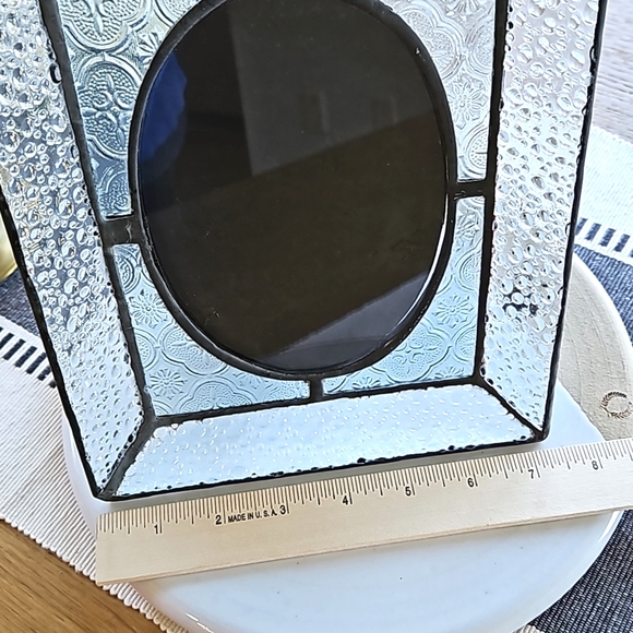 Antique Cast Iron and Embossed Glass Picture Frame - Picture 4 of 6